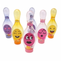 Set bowling Grafix cu LED-uri, roz, galben, mov, Light Up Bowling, R05-0707-PINK